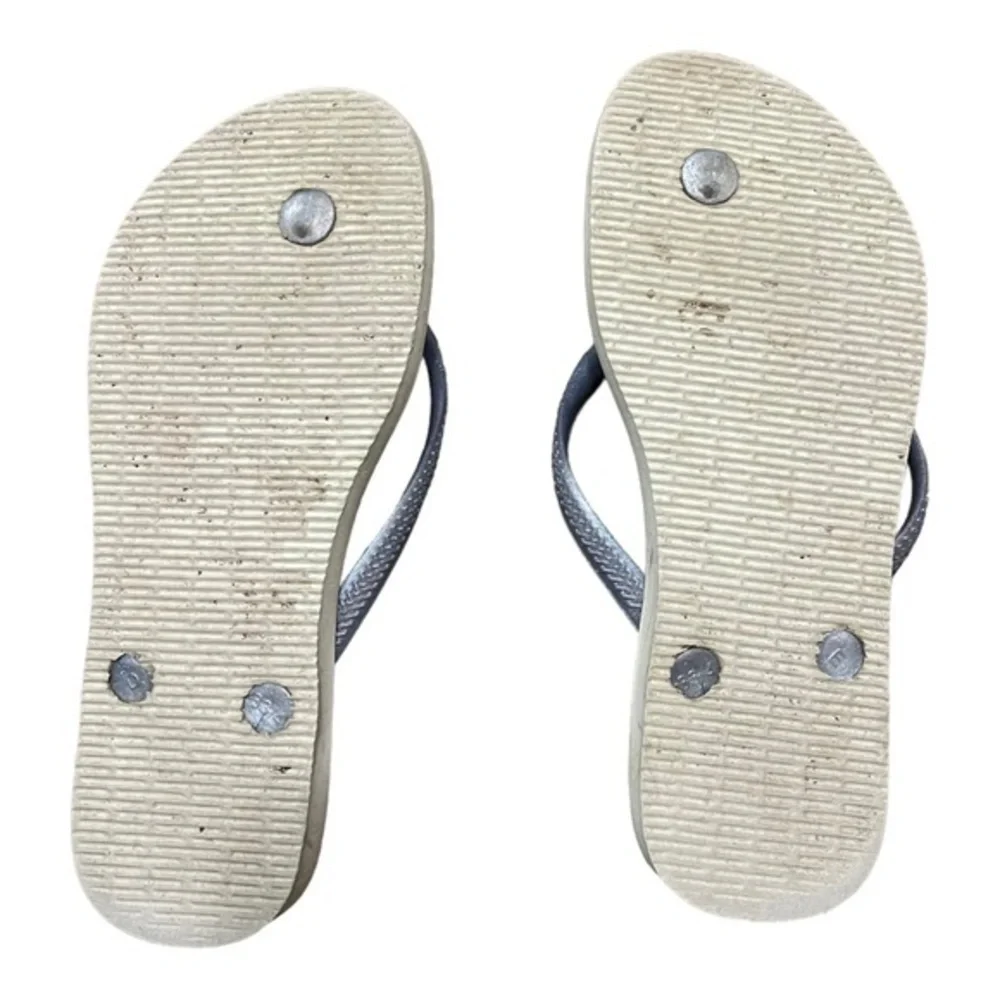 VGUC‎ Havaianas Disney Frozen Flip Flops size 3/4Y